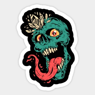 Screaming Skull Sticker